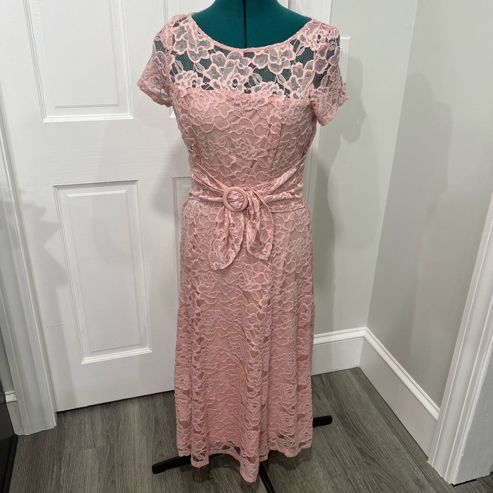 PERCEPTIONS NewYork Women’s Pink Lace Dress Size S